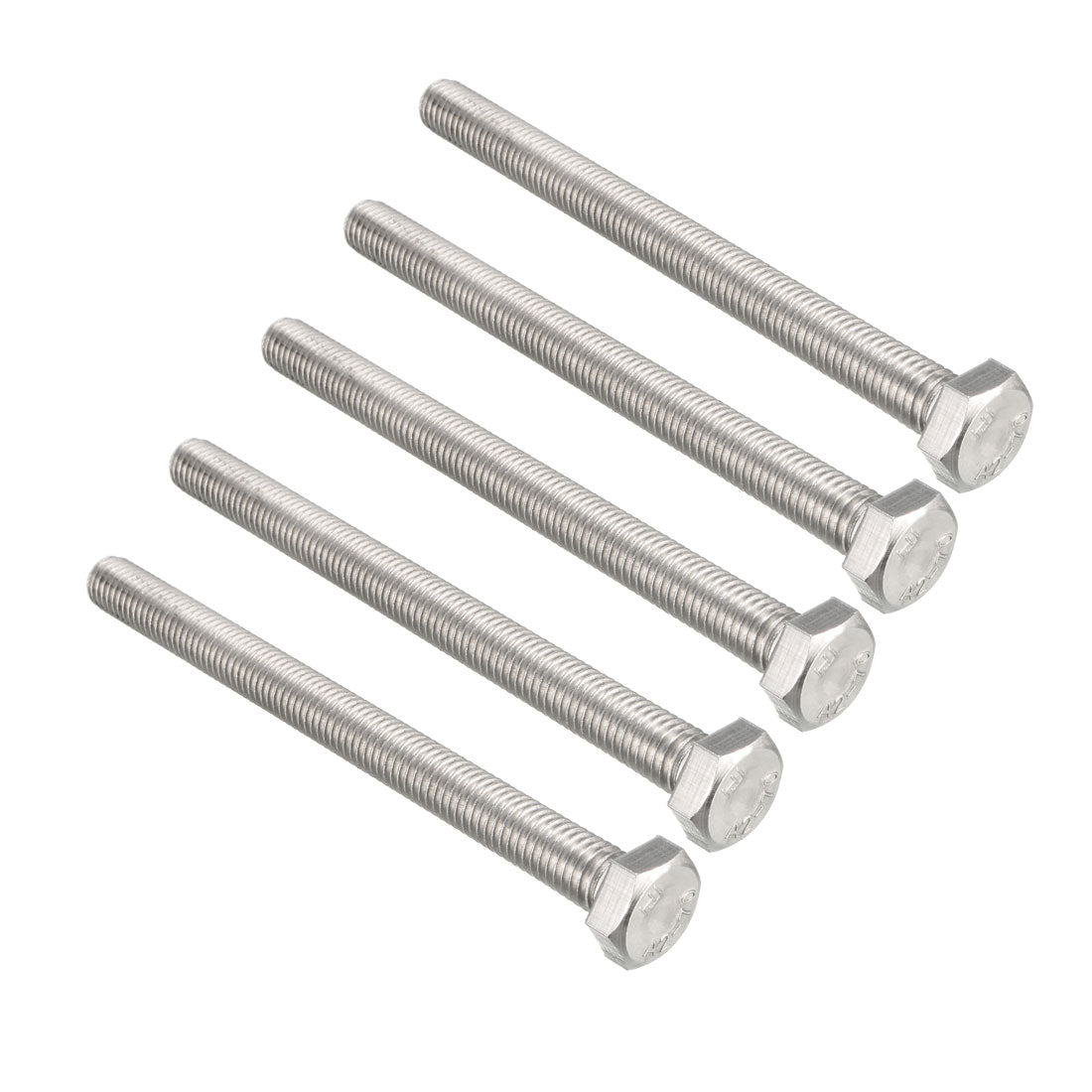 Harfington M8x100mm Hex Bolts 304 Stainless Steel Hexagon Screw Bolt 5pcs