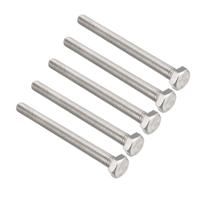 Harfington M8x100mm Hex Bolts 304 Stainless Steel Hexagon Screw Bolt 5pcs
