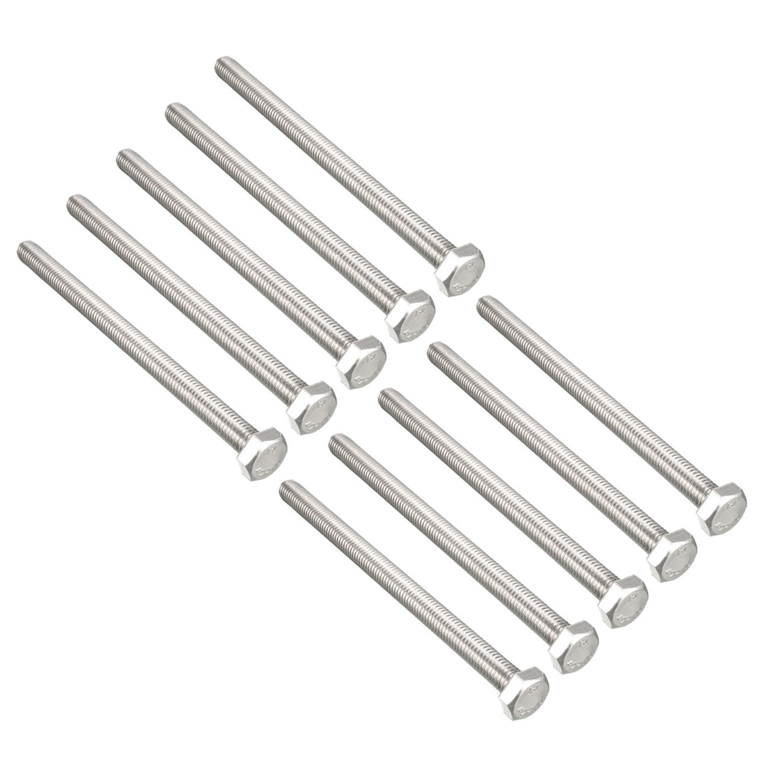 Harfington M8x120mm Hex Bolts 304 Stainless Steel Hexagon Screw Bolt 10pcs