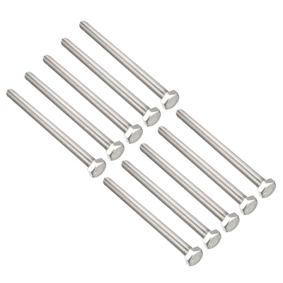 Harfington M8x120mm Hex Bolts 304 Stainless Steel Hexagon Screw Bolt 10pcs