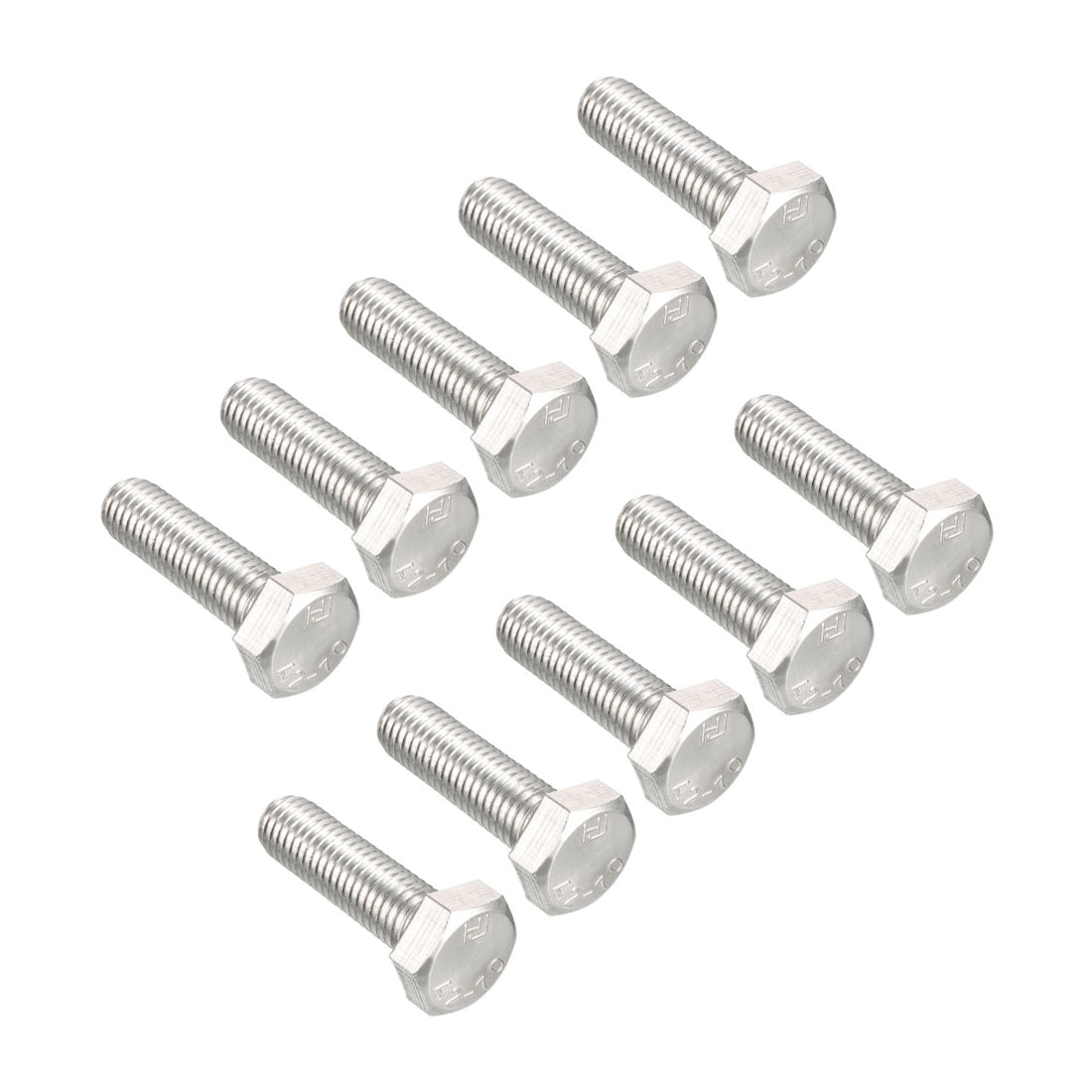 Harfington M10x35mm Hex Bolts 304 Stainless Steel Hexagon Screw Bolt 10pcs