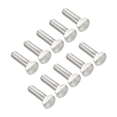 Harfington M10x35mm Hex Bolts 304 Stainless Steel Hexagon Screw Bolt 10pcs