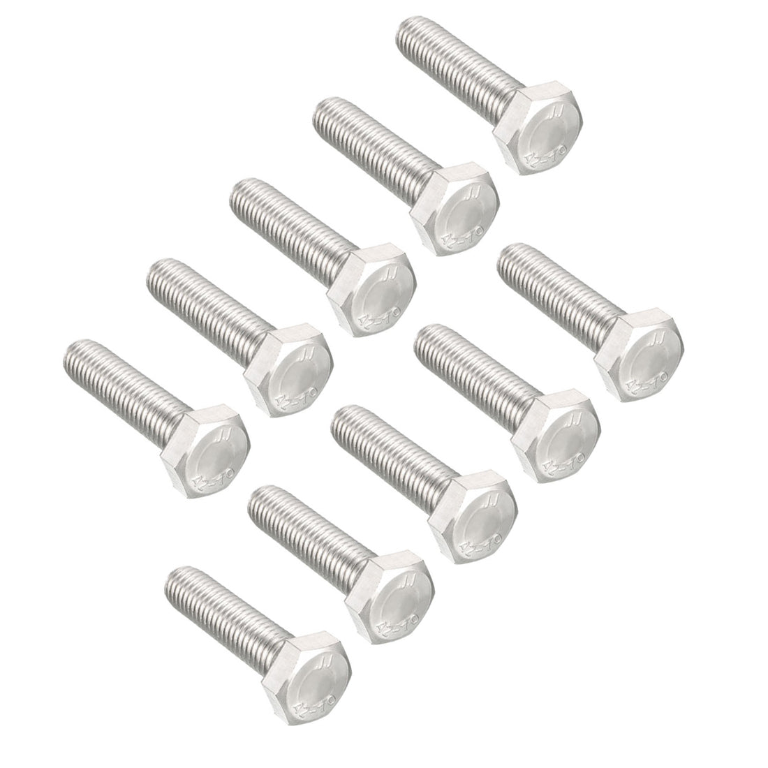 Harfington M10x40mm Hex Bolts 304 Stainless Steel Hexagon Screw Bolt 10pcs