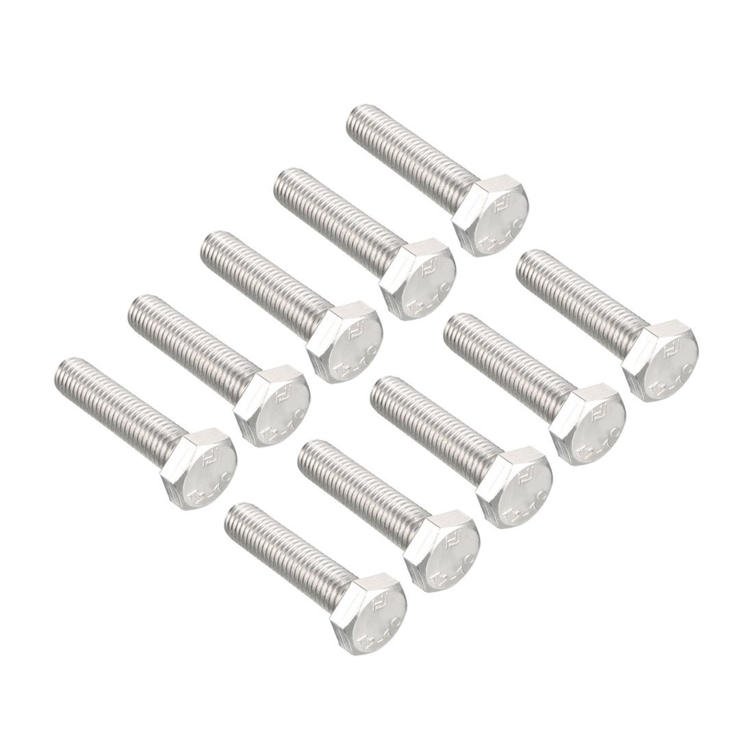 Harfington M10x45mm Hex Bolts 304 Stainless Steel Hexagon Screw Bolt 10pcs