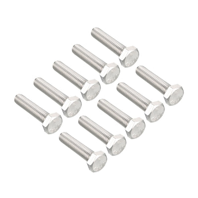 Harfington M10x45mm Hex Bolts 304 Stainless Steel Hexagon Screw Bolt 10pcs