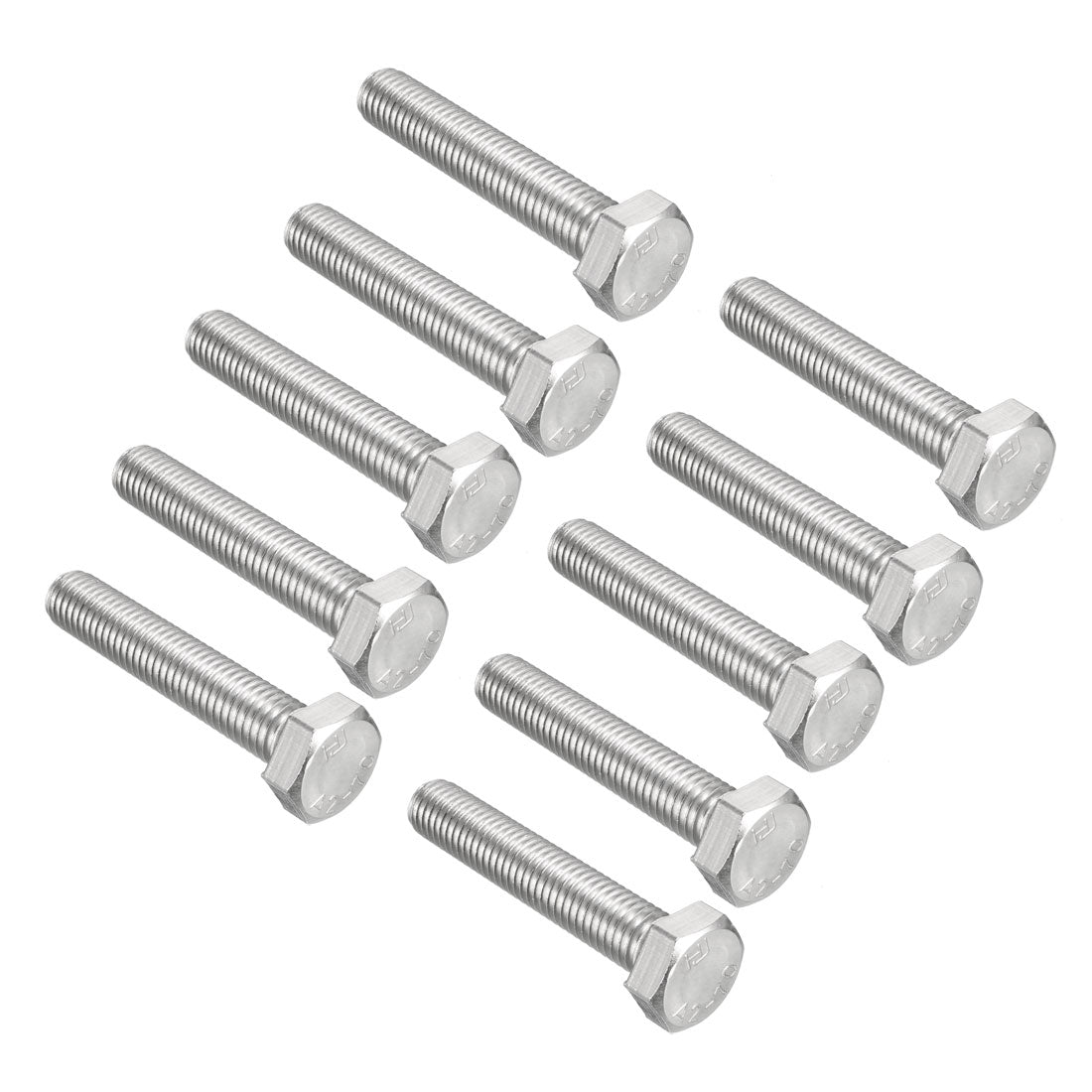 Harfington M10x55mm Hex Bolts 304 Stainless Steel Hexagon Screw Bolt 10pcs