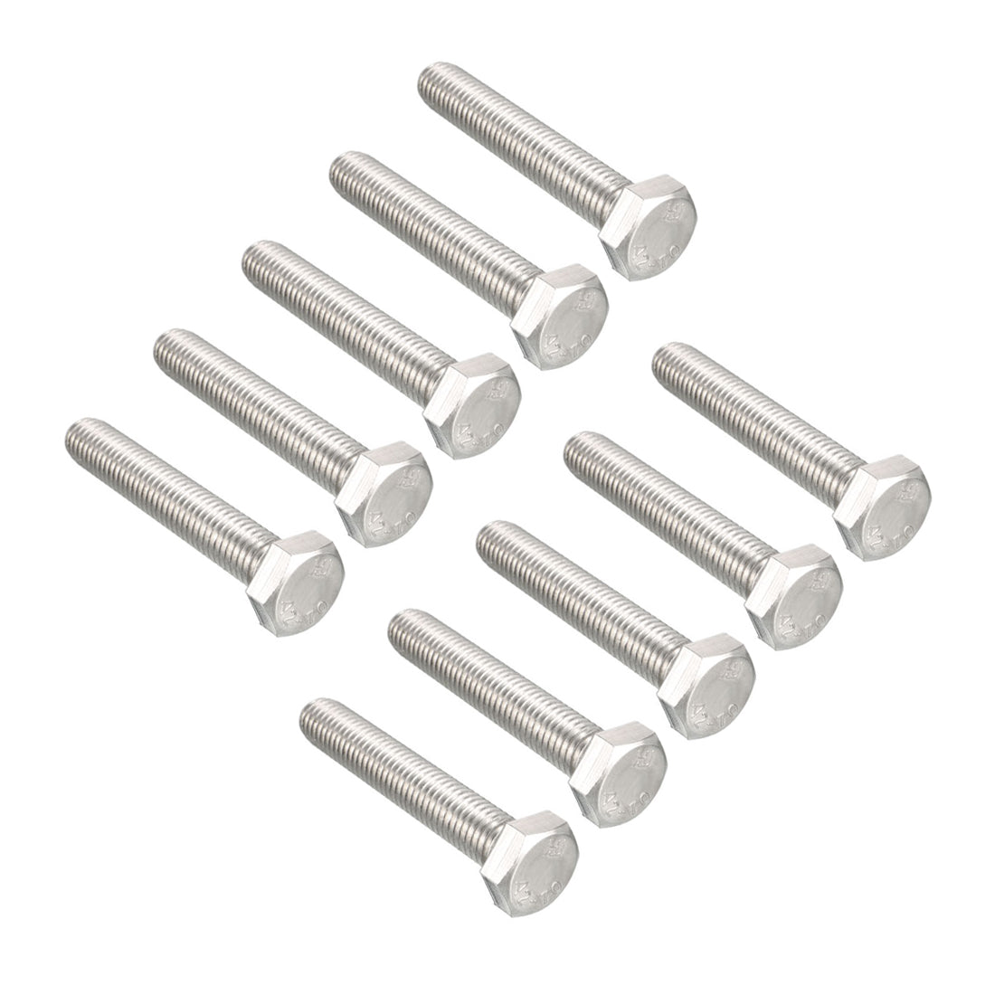Harfington M10x60mm Hex Bolts 304 Stainless Steel Hexagon Screw Bolt 10pcs