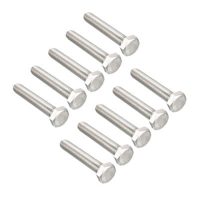 Harfington M10x60mm Hex Bolts 304 Stainless Steel Hexagon Screw Bolt 10pcs