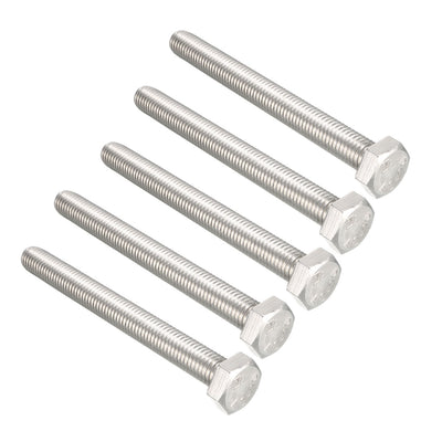 Harfington M10x100mm Hex Bolts 304 Stainless Steel Hexagon Screw Bolt 5pcs