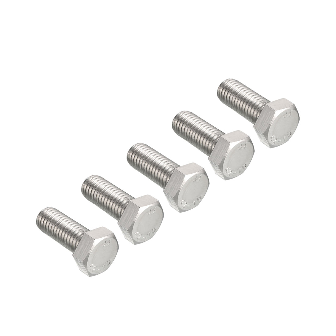 Harfington M12x30mm Hex Bolts 304 Stainless Steel Hexagon Screw Bolt 5pcs