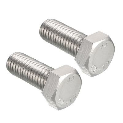 Harfington M12x30mm Hex Bolts 304 Stainless Steel Hexagon Screw Bolts 2pcs