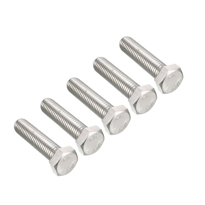 Harfington M12x50mm Hex Bolts 304 Stainless Steel Hexagon Screw Bolts 5pcs