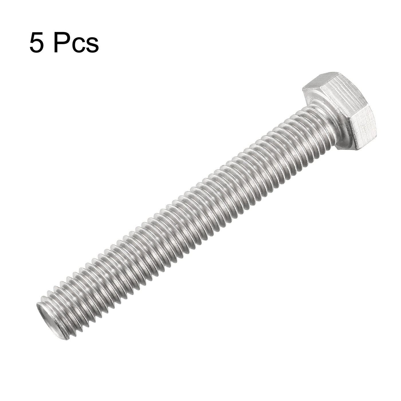 Harfington M12x 80mm Hex Bolts 304 Stainless Steel Hexagon Screw Bolt 5pcs