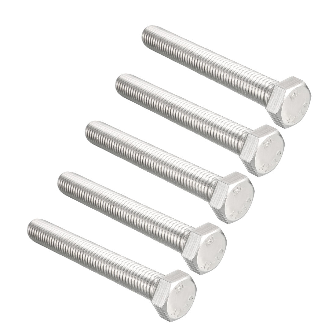 Harfington M12x90mm Hex Bolts 304 Stainless Steel Hexagon Screw Bolt 5pcs