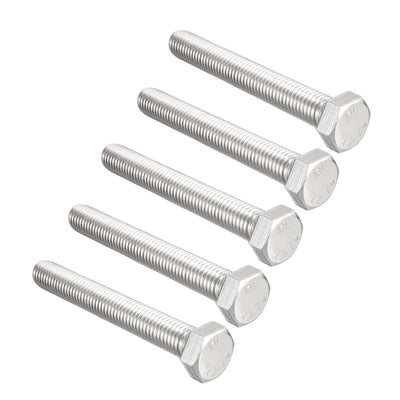 Harfington M12x90mm Hex Bolts 304 Stainless Steel Hexagon Screw Bolt 5pcs