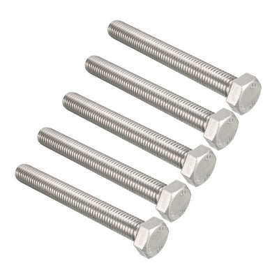 Harfington M12x100mm Hex Bolts 304 Stainless Steel Hexagon Screw Bolt 5pcs
