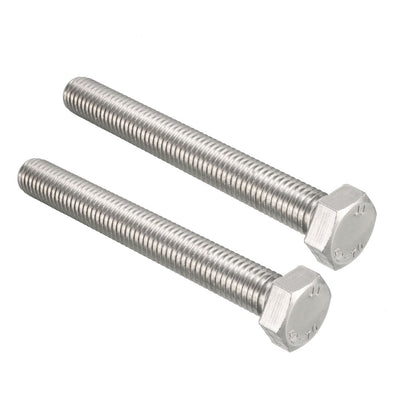 Harfington M12x100mm Hex Bolts 304 Stainless Steel Hexagon Screw Bolt 2pcs