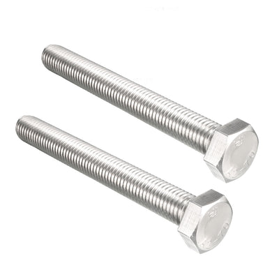 Harfington M14x120mm Hex Bolts 304 Stainless Steel Hexagon Screw Bolt 2pcs