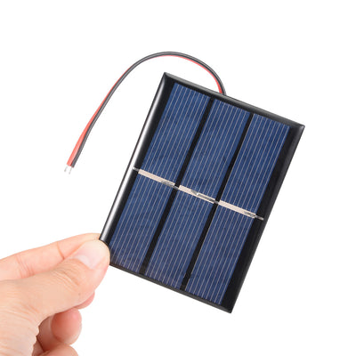 Harfington 0.65W 1.5V Small Solar Panel Module DIY Polysilicon with 145mm Wire for Toys Charger