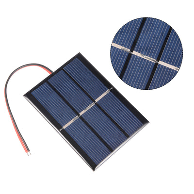 Harfington 0.65W 1.5V Small Solar Panel Module DIY Polysilicon with 145mm Wire for Toys Charger