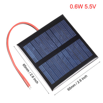 Harfington 0.6W 5.5V Small Polysilicon Solar Panel Module DIY