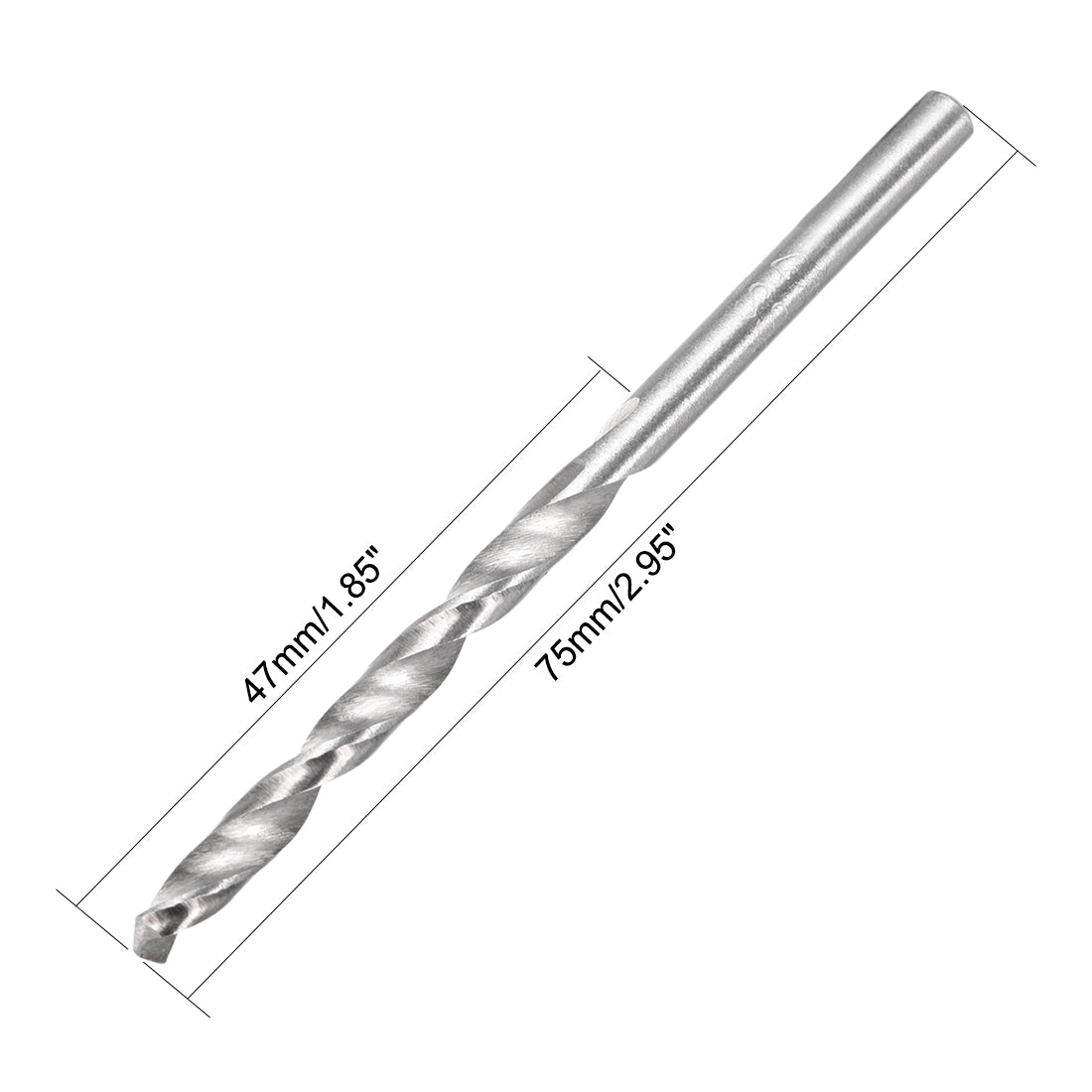 Harfington 4mm Twist Drill High Speed Steel Bit HSS-4241 for Steel,Aluminum Alloy 10pcs