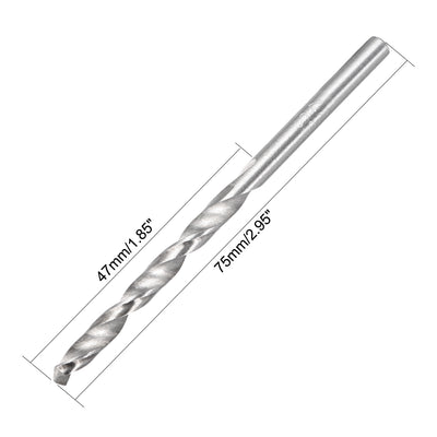 Harfington 4mm Twist Drill High Speed Steel Bit HSS-4241 for Steel,Aluminum Alloy 10pcs