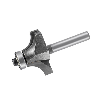 Harfington Router Bit 1/4 Shank 3/4 Inch Cutting Dia Round Over Corner 2 Flutes Tungsten Steel for Woodworking Milling Cutter Tool, 1pcs
