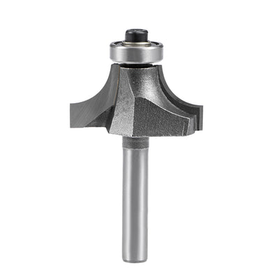 Harfington Router Bit 1/4 Shank 3/4 Inch Cutting Dia Round Over Corner 2 Flutes Tungsten Steel for Woodworking Milling Cutter Tool, 1pcs