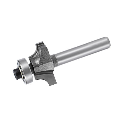 Harfington Router Bit 1/4 Shank 3/8 inch Cutting Dia Round Over Corner 2 Flutes Tungsten Steel for Woodworking Milling Cutter Tool 2pcs