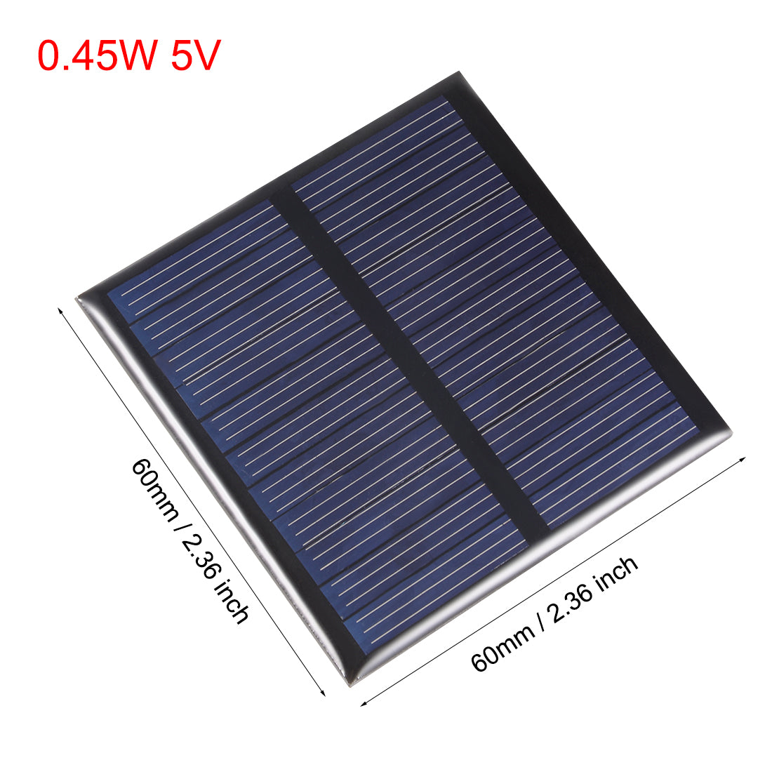 Harfington 0.45W 5V Small Solar Panel Module DIY Polysilicon for Phone Toys Charger