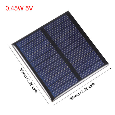 Harfington 0.45W 5V Small Solar Panel Module DIY Polysilicon for Phone Toys Charger