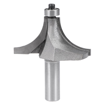 Harfington Router Bit 1/2 Shank 2 Inch Cutting Dia Round Over Corner 2 Flutes Tungsten Steel for Woodworking Milling Cutter Tool