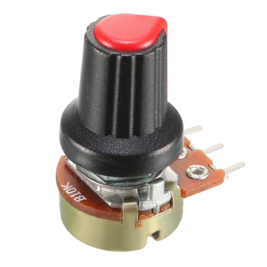 Harfington 15Pcs 10K Ohm Variable Resistors Single Turn Rotary Carbon Film Taper Potentiometer with Knobs