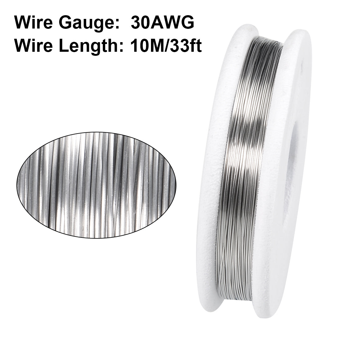 Harfington 0.25mm 30AWG Heating Resistor Wire Nichrome Resistance Wires for Heating Elements 33ft