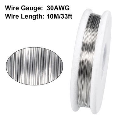 Harfington 0.25mm 30AWG Heating Resistor Wire Nichrome Resistance Wires for Heating Elements 33ft