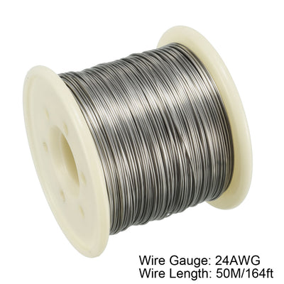 Harfington 0.5mm 24AWG Heating Resistor Wire Nichrome Resistance Wires for Heating Elements 164ft