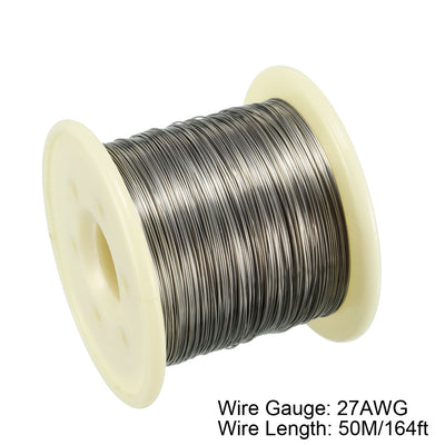 Harfington 0.35mm 27AWG Heating Resistor Wire Nichrome Resistance Wires for Heating Elements 164ft