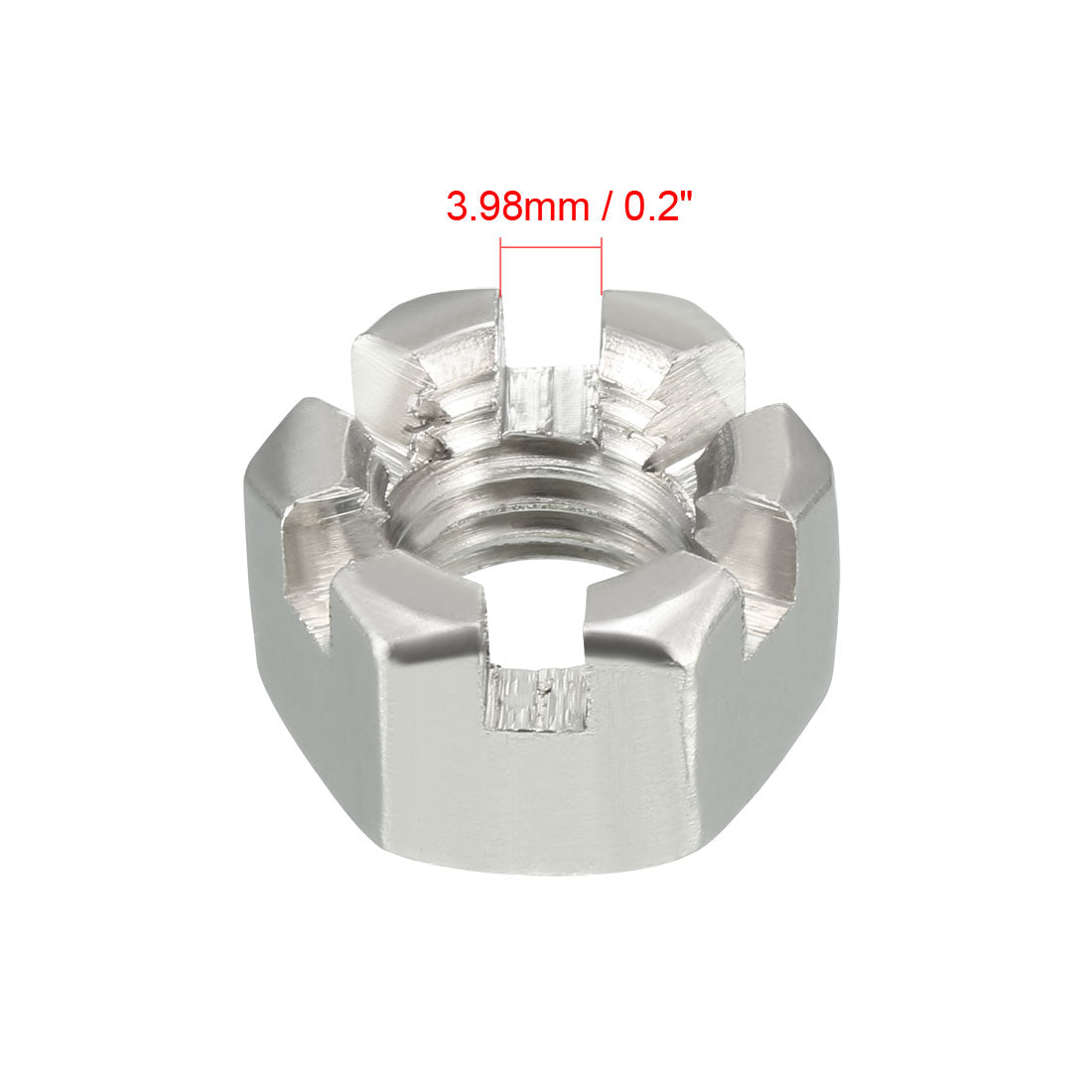 Harfington M14 x 2mm Pitch 304 Stainless Steel Slotted Hex Nuts, Pack of 2