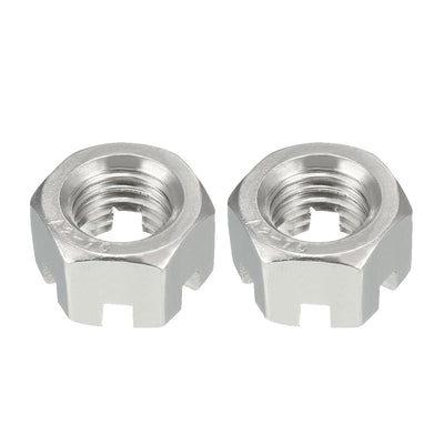 Harfington M14 x 2mm Pitch 304 Stainless Steel Slotted Hex Nuts, Pack of 2