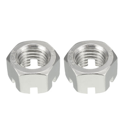 Harfington M20 x 2.5mm Pitch 304 Stainless Steel Slotted Hex Nuts, Pack of 2