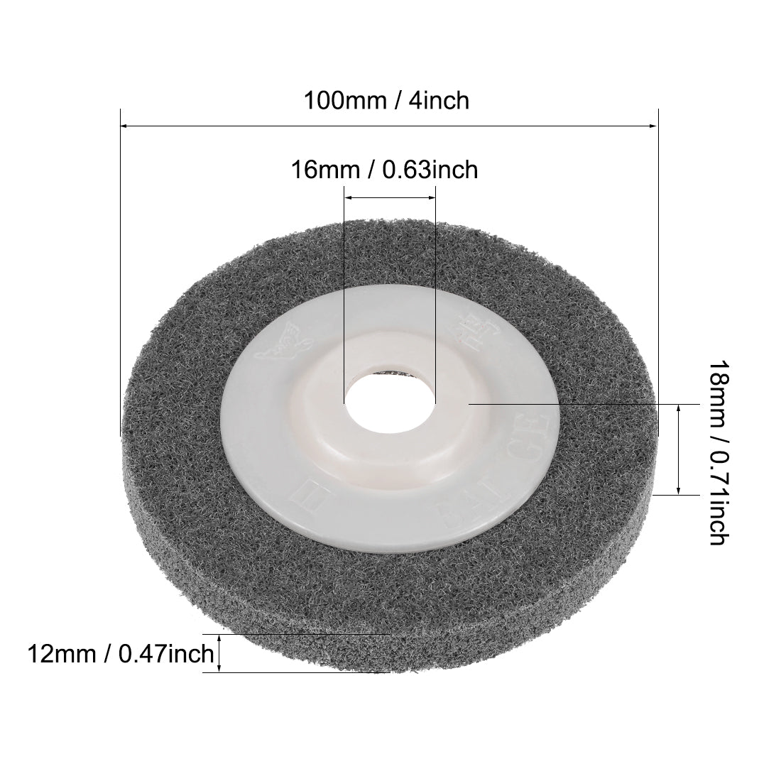 Harfington 4 Inch Nylon Fiber Polishing Wheel Sanding Buffing 5/8 inch Hole Abrasive Wheels for Angle Grinders 10 Pcs