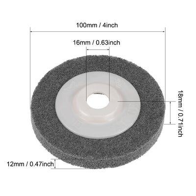 Harfington 4 Inch Nylon Fiber Polishing Wheel Sanding Buffing 5/8 inch Hole Abrasive Wheels for Angle Grinders 10 Pcs