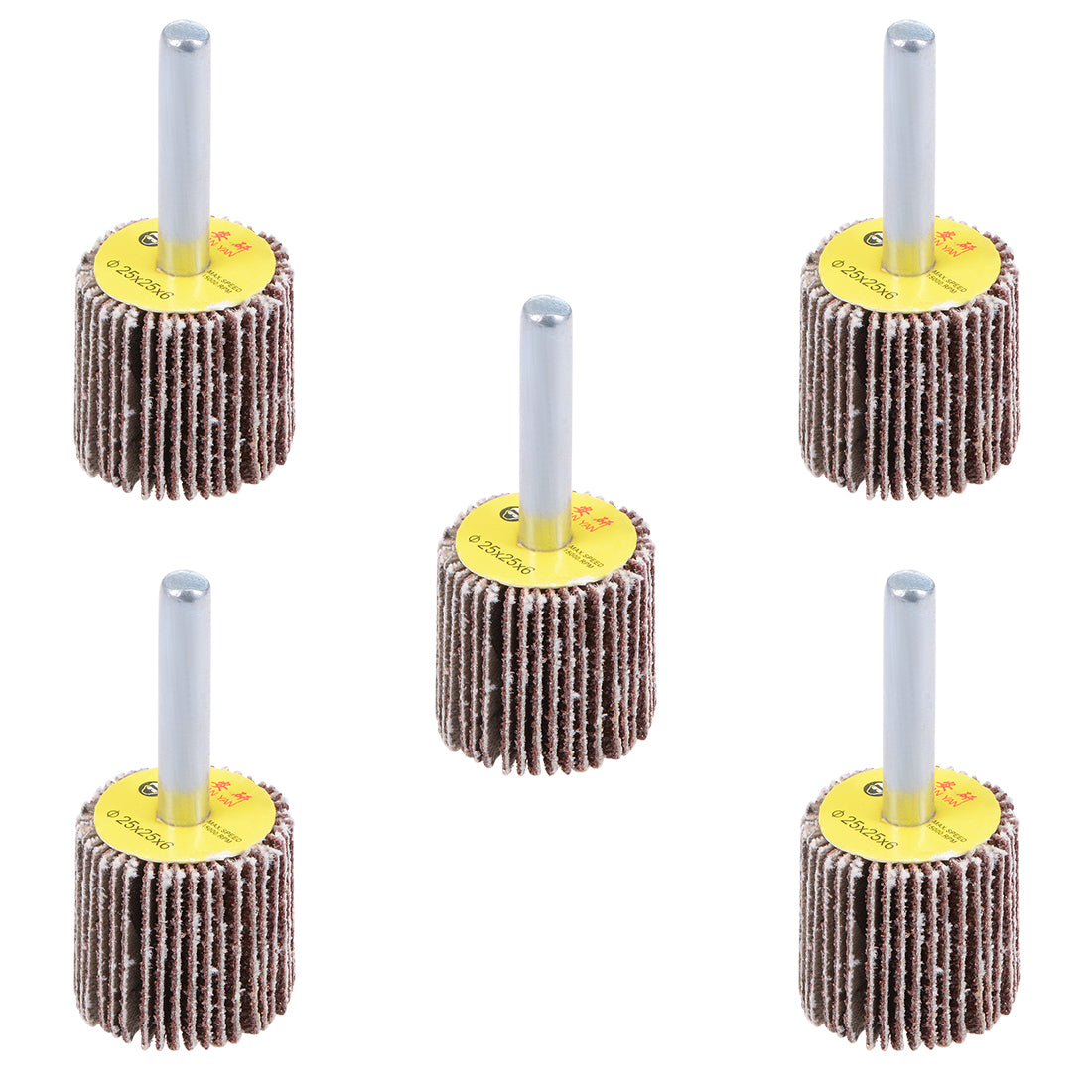 Harfington 1 Inch Flap Wheels Shank Mounted Sanding Disc Abrasive Wheel 80 Grits 5 Pcs