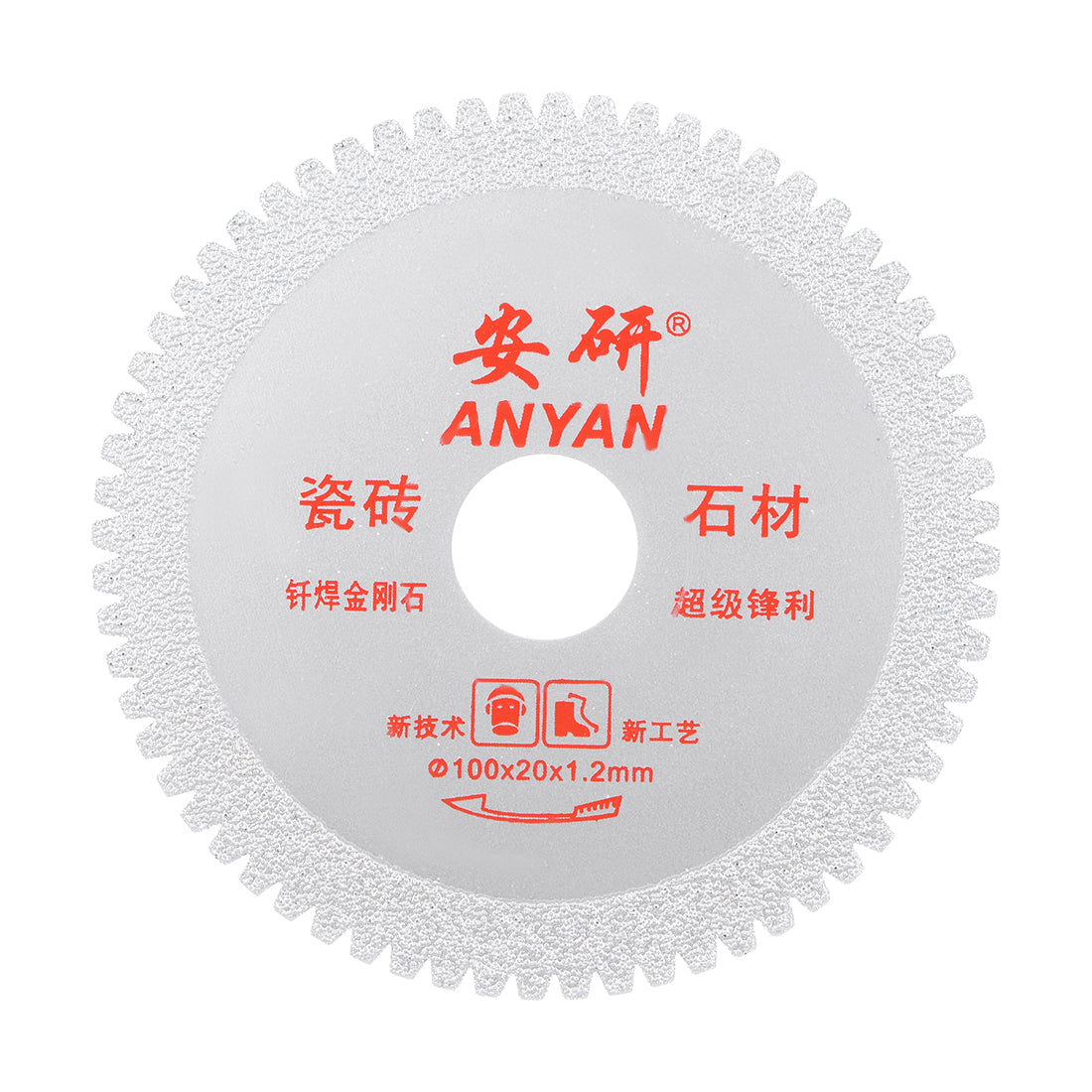 Harfington 4 Inch Diamond Cutting Wheels Grinding with Sawteeth Saw for Marble Stone Silver Tone