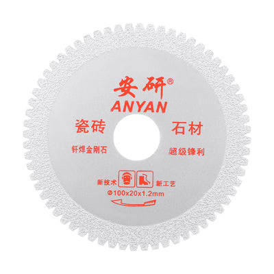 Harfington 4 Inch Diamond Cutting Wheels Grinding with Sawteeth Saw for Marble Stone Silver Tone