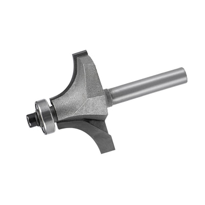 Harfington Router Bit 1/4 Inch Shank 1 Inch Cutting Dia Round Over Corner 2 Flutes Tungsten Steel for Woodworking Milling Cutter Tool