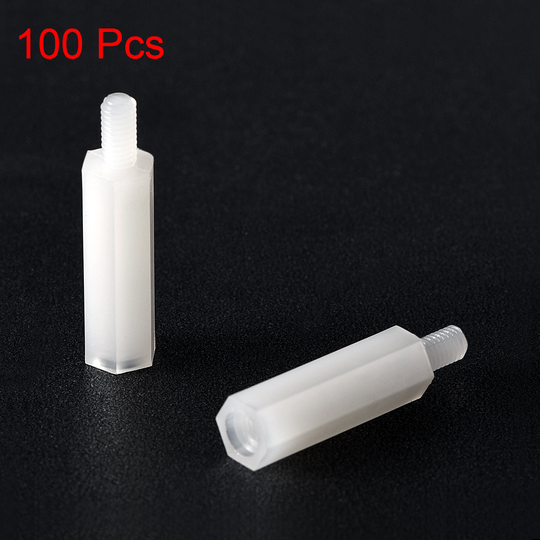 Harfington F/M Nylon Hex Standoff Spacer Screws PCB Pillar White 100 Pcs