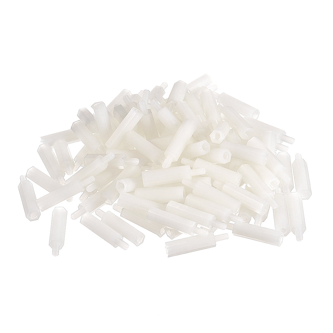 Harfington F/M Nylon Hex Standoff Spacer Screws PCB Pillar White 100 Pcs