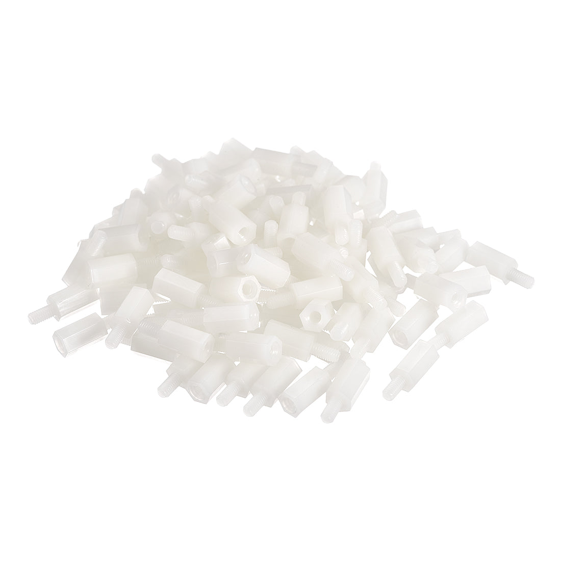 Harfington F/M Nylon Hex Standoff Spacer Screws PCB Pillar White 100 Pcs